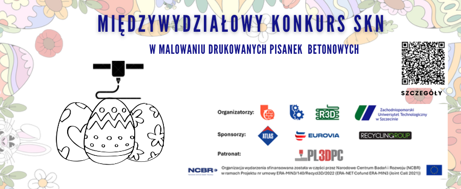 Międzywydziałowy Konkurs SKN w malowaniu drukowanych pisanek betonowych 9 kwietnia